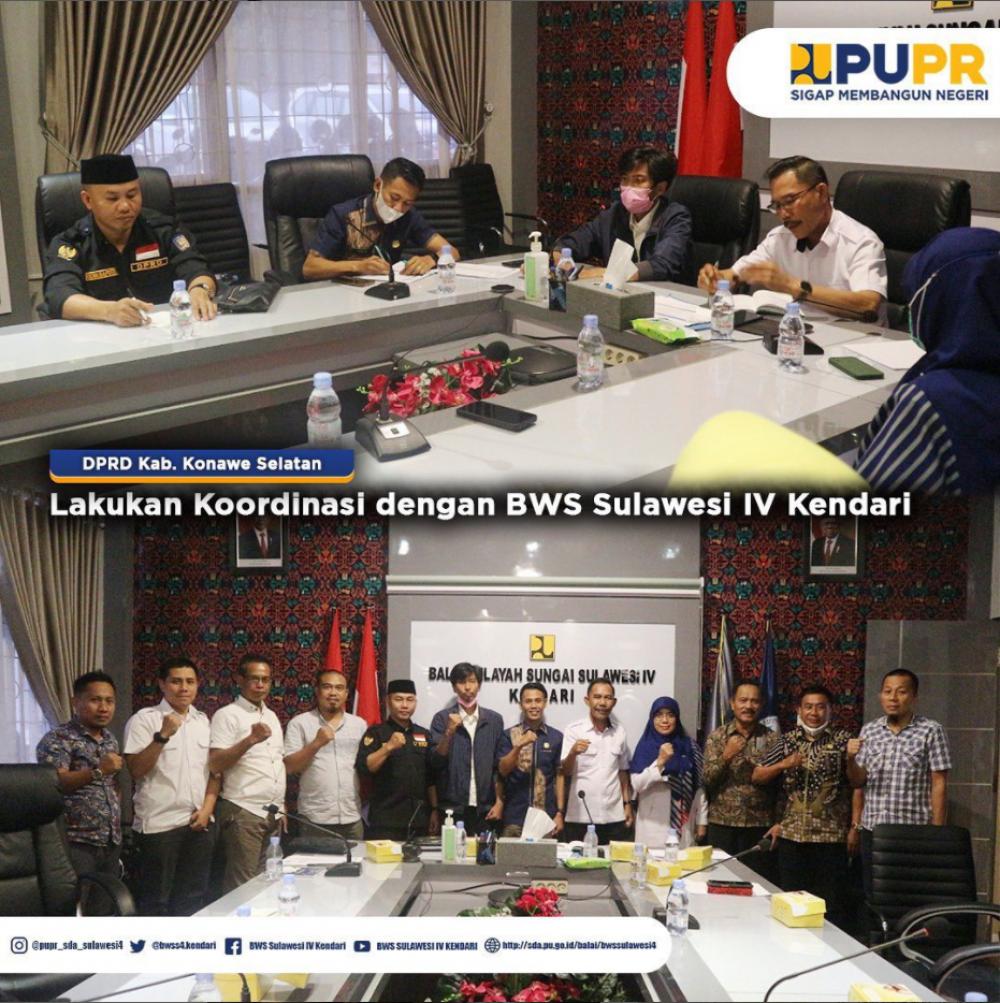 DPRD Kabupaten Konawe Selatan Lakukan Koordinasi dengan BWS Sulawesi IV Kendari